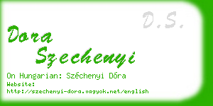 dora szechenyi business card